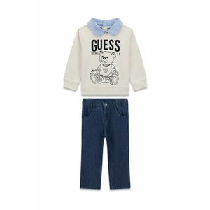 Set de bluza de trening si blugi - 2 piese - Alb fildes/Albastru inchis imagine