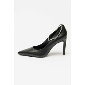 Pantofi de piele cu toc stiletto - Negru imagine
