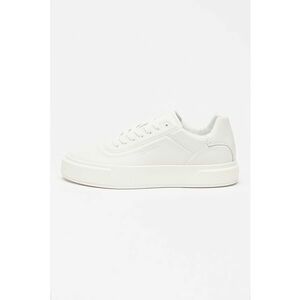 Pantofi sport low-cut de piele - Alb optic imagine