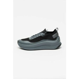 Pantofi sport wedge din material textil - Negru/Gri carbune imagine