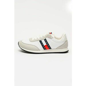 Pantofi sport de plasa cu garnituri de piele intoarsa ecologica Classic - Rosu/Alb/Gri deschis imagine