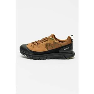 Pantofi sport impermeabili de plasa si piele intoarsa Outdoor - Negru/Maro scortisoara/Verde feriga imagine