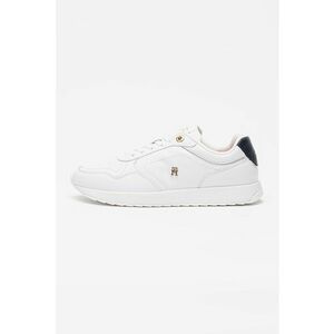 Pantofi sport de piele cu monograma - Auriu/Alb optic imagine