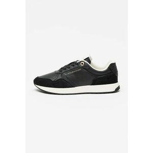 Pantofi sport low-cut de piele - Negru/Galben mustar imagine