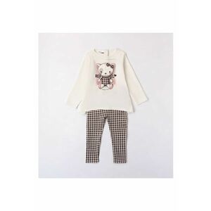 Compleu bluza si colant pentru fetite - 4.7532 - Alb/Negru - Alb/Negru/Roz imagine