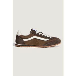 Pantofi sport Super Lowpro cu garnituri din piele intoarsa si model unisex - Alb - Maro - imagine
