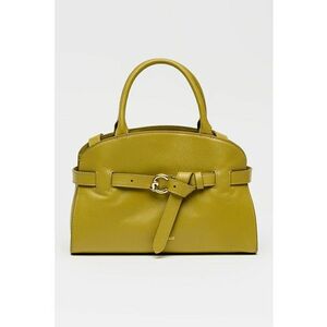 Geanta tote de piele cu bareta decorativa Sabine - Verde masliniu imagine