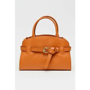 Geanta tote de piele cu bareta decorativa Sabine - Portocaliu stins imagine