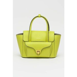 Geanta de piele cu bareta de umar Double Beat - Verde fistic imagine
