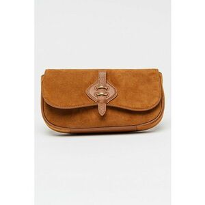 Geanta crossbody de piele intoarsa Mavery - Maro scortisoara imagine