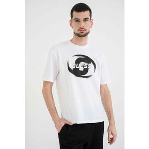 Tricou de bumbac cu imprimeu logo pentru antrenament - Negru/Alb optic imagine