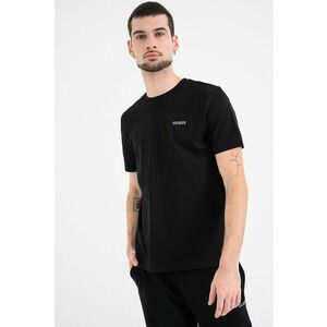 Tricou de bumbac pentru antrenament - Negru/Argintiu imagine