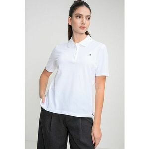 Tricou polo regular-fit cu logo discret - Alb optic imagine