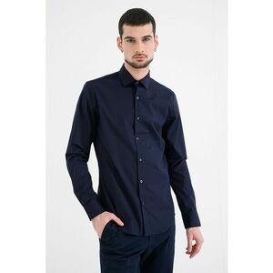 Camasa slim fit din amestec de bumbac - Bleumarin imagine