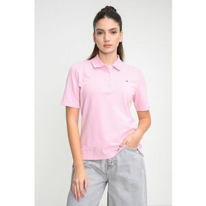 Tricou polo regular-fit cu logo discret - Roz imagine
