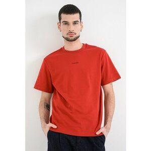 Tricou lejer din bumbac pique - Rosu imagine