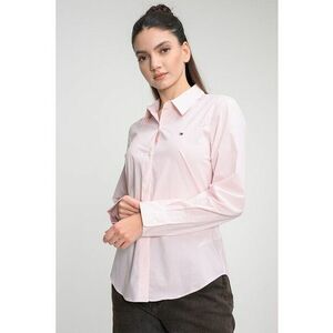 Camasa regular fit cu guler ascutit - Alb/Roz imagine