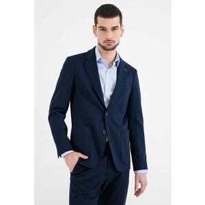 Sacou regular-fit cu model uni - Bleumarin imagine