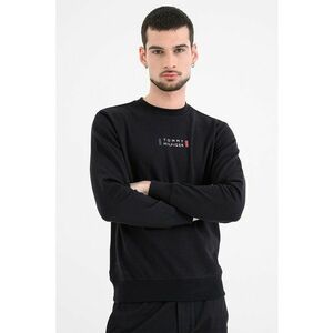 Bluza de trening cu croiala slim-fit - mansete elastice si terminatie - Negru imagine