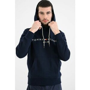 Hanorac din bumbac organic cu logo brodat - Bleumarin imagine