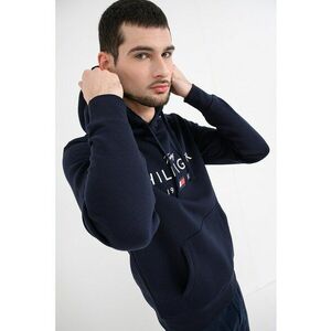 Hanorac slim-fit cu imprimeu logo - Bleumarin imagine