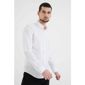 Camasa extra slim-fit cu model uni - Alb optic imagine