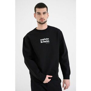 Bluza de trening din amestec de bumbac cu imprimeu logo - Negru imagine