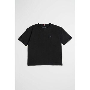 Tricou regular fit cu decolteu la baza gatului - Negru imagine