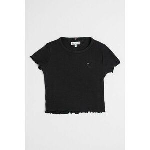 Tricou crop slim fit Essential - Negru imagine