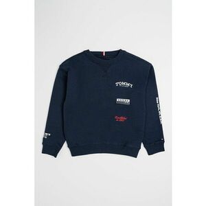 Bluza de trening din amestec de bumbac cu imprimeu logo discret - Bleumarin imagine