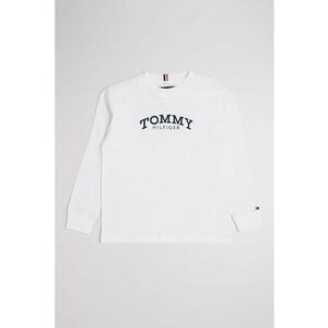 Bluza de bumbac cu imprimeu logo pe piept - Alb optic imagine