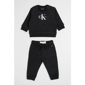Set de pantaloni de trening si bluza de trening din amestec de bumbac organic - Negru imagine
