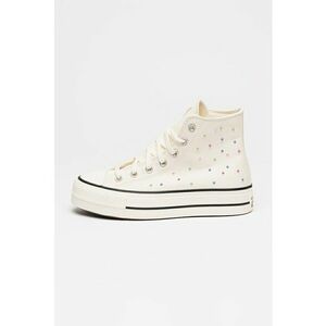 Tenisi mid-cut cu talpa flatform Chuck Taylor All Star - Alb murdar imagine