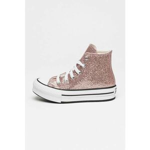 Tenisi mid-cut cu model stralucitor Chuck Taylor All Star - Roz prafuit imagine