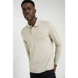 Bluza polo de bumbac Pe_Interlock - Bej imagine