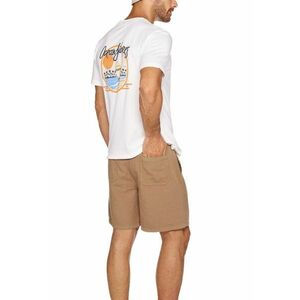 Tricou cu imprimeu grafic pe partea din spate - Alb/Portocaliu imagine