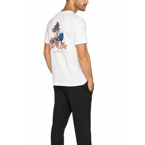 Tricou cu imprimeu grafic pe partea din spate - Alb/Albastru imagine