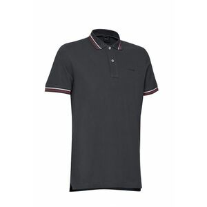 Tricou polo din bumbac cu model uni - Albastru ultramarin imagine