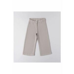 Pantaloni iDO pentru fete din twill de bumbac elastic – talie reglabila si croiala confortabila - Gri - imagine