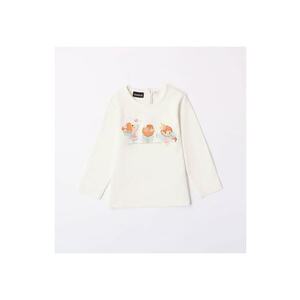 Bluza cu imprimeu pentru fetite - 0.7206 - Alb/Albastru deschis/Multicolor imagine