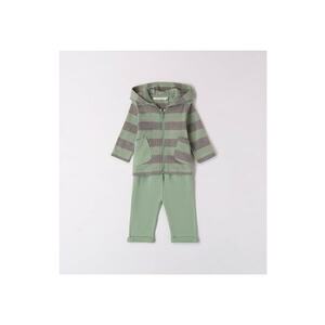Compleu hanorac si pantaloni pentru bebe baiat - 3.7647 - Verde/Gri imagine