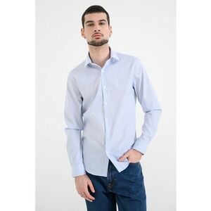 Camasa slim-fit cu dungi discrete - Alb/Albastru imagine
