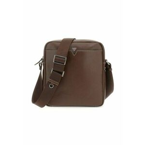 Geanta crossbody din piele cu bareta ajustabila Firenze - Maro inchis imagine
