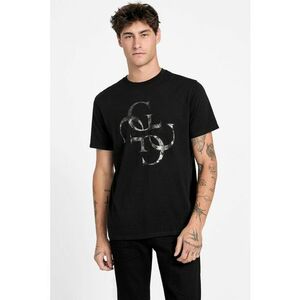 Tricou cu imprimeu cu model monograma - Alb/Negru imagine