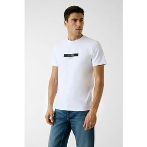 Tricou din amestec de bumbac cu detaliu logo - Negru/Alb murdar imagine