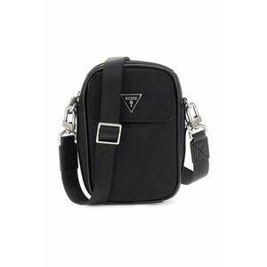 Geanta crossbody cu buzunar frontal cu clapa Milano - Negru imagine