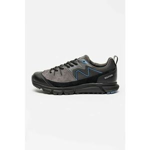Pantofi sport impermeabili de plasa si piele intoarsa Outdoor - Negru/Albastru/Gri inchis imagine