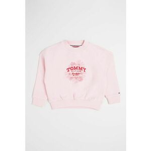 Bluza de trening din amestec de bumbac cu logo - Roz pastel imagine