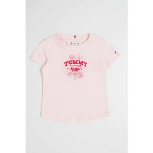 Tricou regular fit de bumbac cu logo - Roz pastel imagine