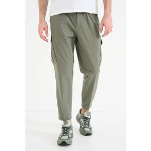 Pantaloni cargo cu croiala conica Urbanex - Verde feriga imagine